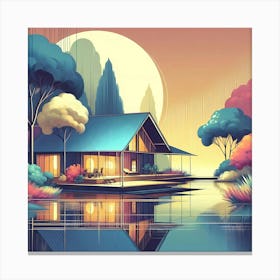 House By The Lake 6 Canvas Print