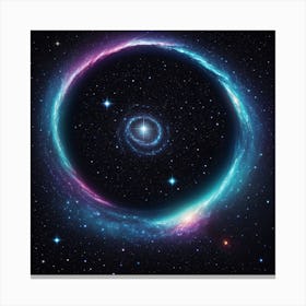 Colorful Portal To An Other Galaxy In Space Illustrative Picture Canvas Print