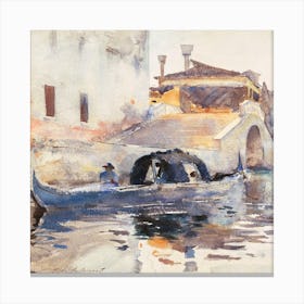 Venice Gondola Square Canvas Print