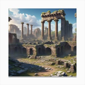 Ancient Ruins Canvas Print