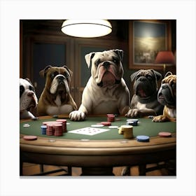 Poker Dogs 26 Canvas Print
