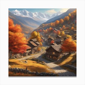 Autumn Village 66 Canvas Print