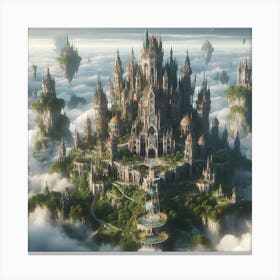 Castle In The Clouds 3 Canvas Print