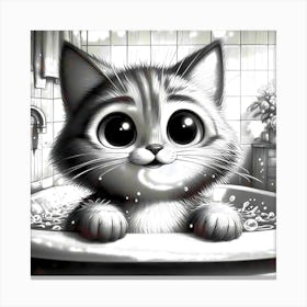 Feline Cat Creative Artwork Illustration 80 Canvas Print