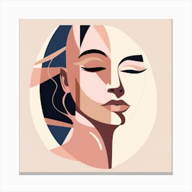 Abstract Portrait Of A Woman 25 Canvas Print