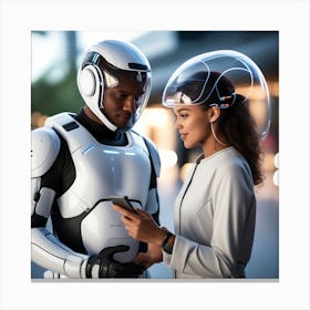 Futuristic Couple 126 Canvas Print