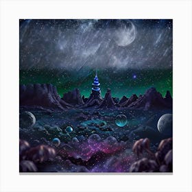 Space Landscape 9 Canvas Print