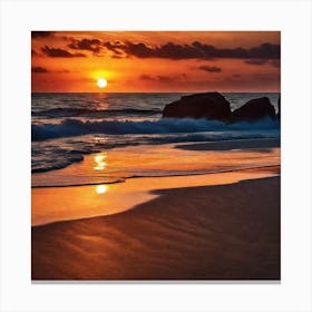 Sunset On The Beach 263 Canvas Print