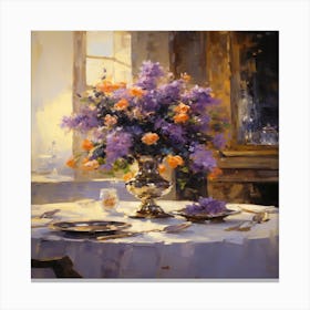 Lilacs In A Vase Canvas Print