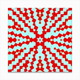 Abstract Red And Blue Pattern Canvas Print