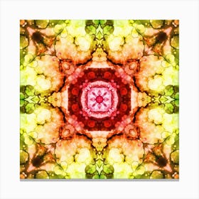 Abstraction Watercolor Flower Four Leaf Clover Canvas Print