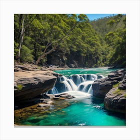 Waterfall In The Forest 16 Canvas Print