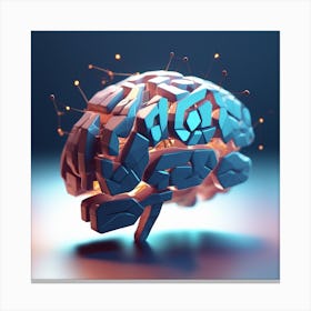 3d Rendering Of A Brain 10 Canvas Print