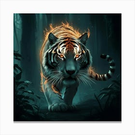 Tiger In The Forest Canvas Print