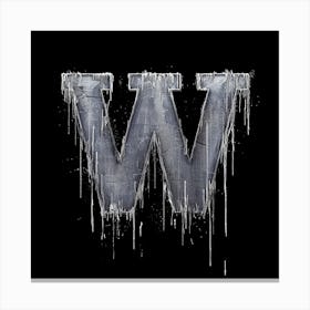 W Made of Iron Canvas Print