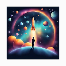 Space Rocket Canvas Print