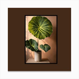 Two Leaves In A Vase Canvas Print