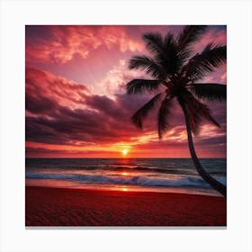Sunset At The Beach 774 Canvas Print