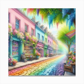 Rainbow Street 1 Canvas Print