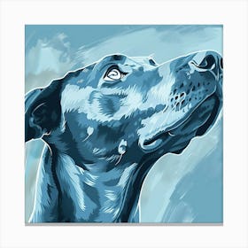 Blue Lab Canvas Print