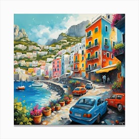 A Vista Of Italy's Coastal Gem Canvas Print