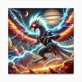 A Sci Fi Depiction Of Voltros, The Thunder Phoenix Canvas Print