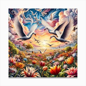 Wild swans  Canvas Print