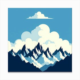 Mountains And Clouds 1 Canvas Print