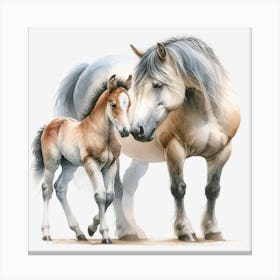 Horse And Foal 1 Canvas Print