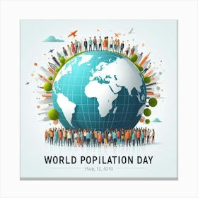 World Population Day 3 Canvas Print