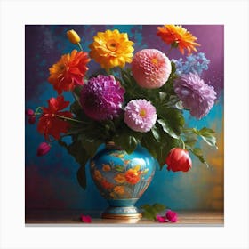 Dahlias 6 Canvas Print