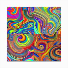 Abstract Psychedelic Painting Canvas Print