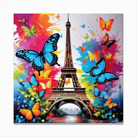 Butterflies In Paris 36 Canvas Print