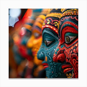 Colorful Masks Canvas Print