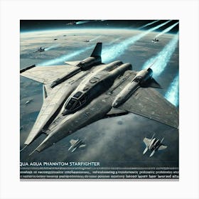 A High Tech, Sci Fi Scene Showing The Aqua Phantom Canvas Print