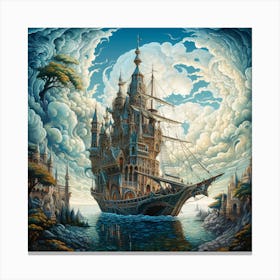 Ship In The Sky Canvas Print