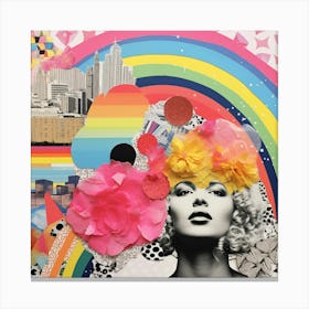 Rainbow Collage Canvas Print