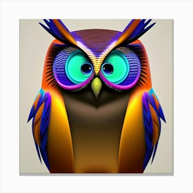 Colorful Owl 40 Canvas Print