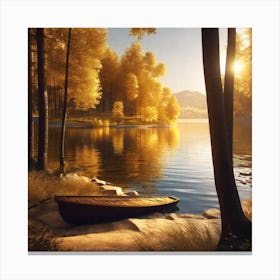 Sunset By The Lake 14 Canvas Print