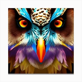 Owl Face Canvas Print