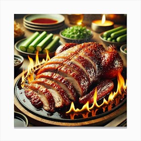 Sovereign Flame Flame Grilled Peking Duck Canvas Print