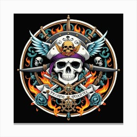 Skull And Crossbones Canvas Print