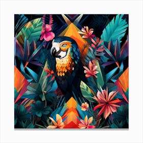Tropical Parrot Canvas Print