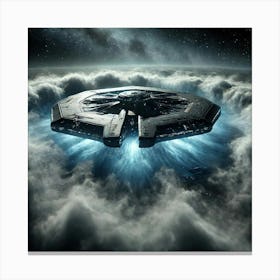 Cascade Sovereignty Scifi Aqua Bastion Cloaking Canvas Print