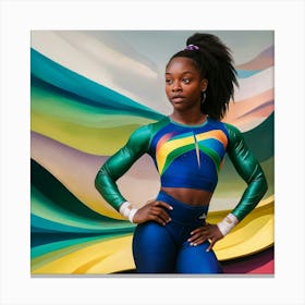 A Stunning Illustration Of Simone Biles The Olympi Slbb7 Iqrbwpdhedc Lahg Qhk91hvmtf Uzkkwmf4kba Canvas Print