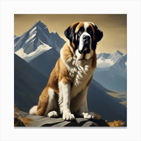 St Bernard 8 Canvas Print