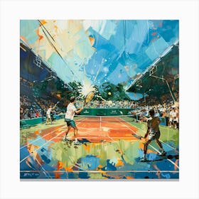 A Tennis Tournament Oil Painting Illustration 1718671492 2 Canvas Print