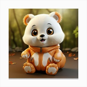 Cute Teddy Bear Canvas Print