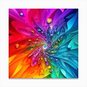 Abstract Colorful Flower 1 Canvas Print