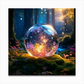 Firefly Glowing Magic Ball In A Mystical Fairytale World 86675 (2) Canvas Print